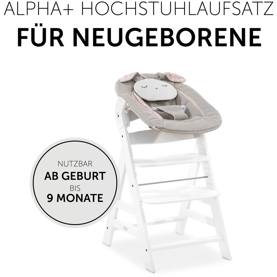 Hauck Babyaufsatz Alpha Bouncer 2in1 Powder Bunny Beige Bloom