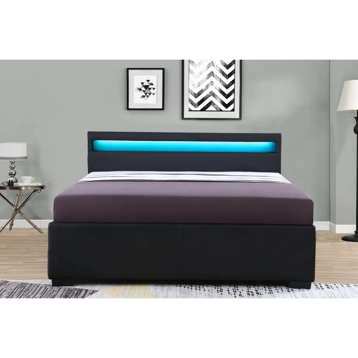 Habitat et Jardin Nico Lit 140x190 cm Noir