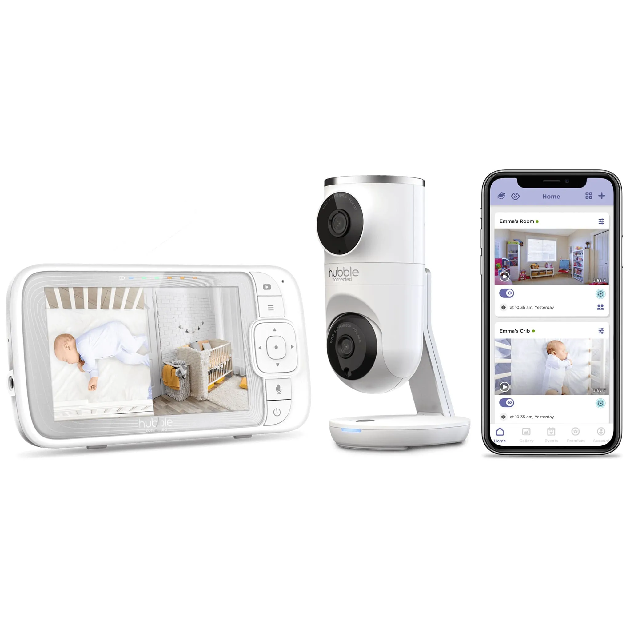 Hubble Connected Moniteur Wifi Nursery Pal Dual Vision