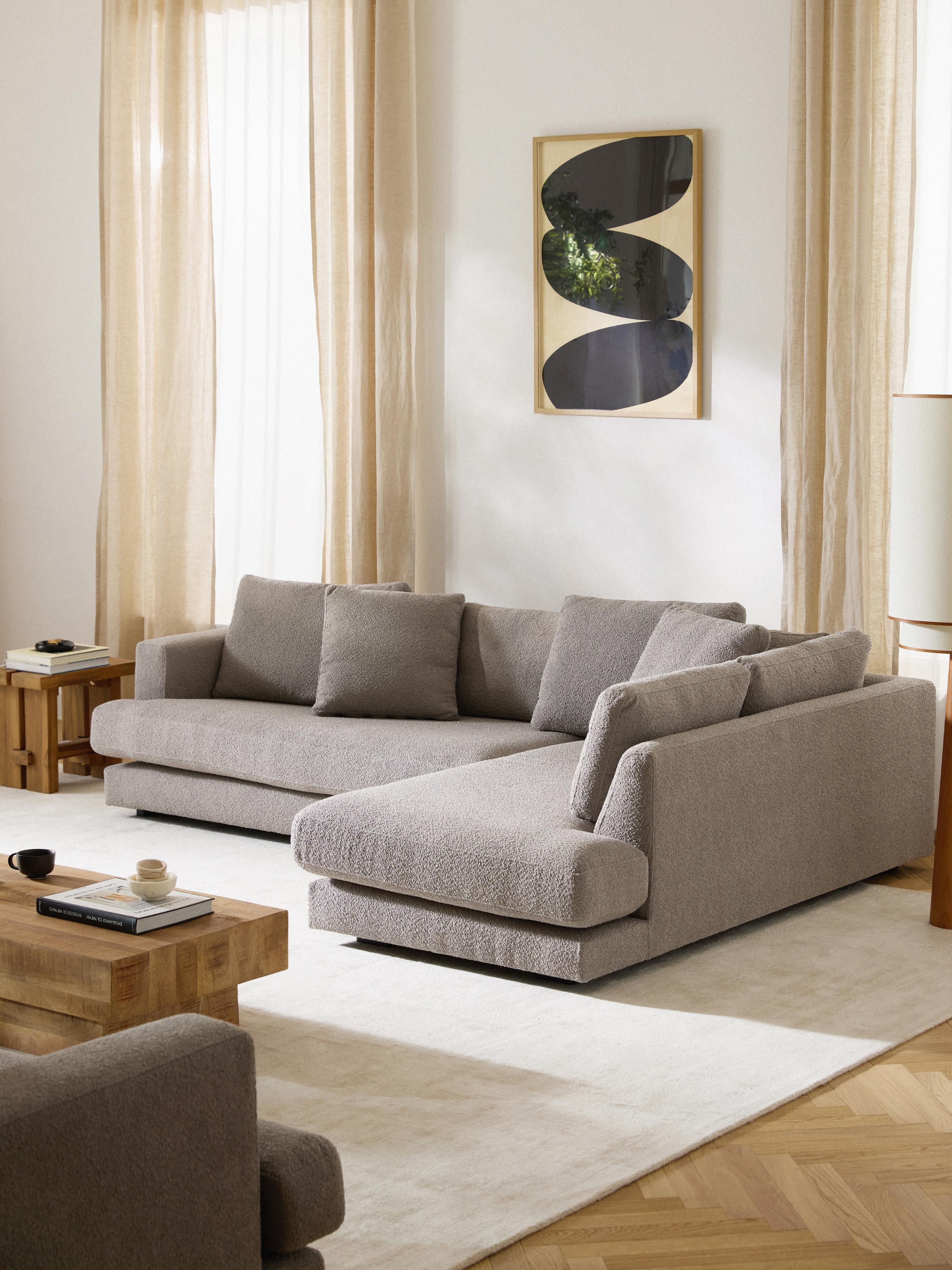 Bouclé hoekbank Tribeca