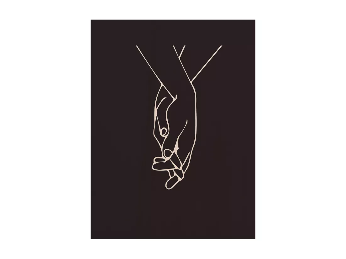 Tableau en bois Black Hands 30x40cm