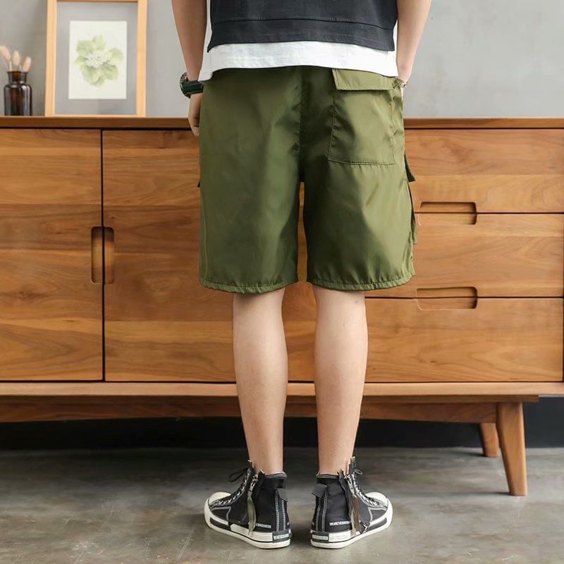 Acrius - Cargoshorts met trekkoord in de taille en wijde pijpen