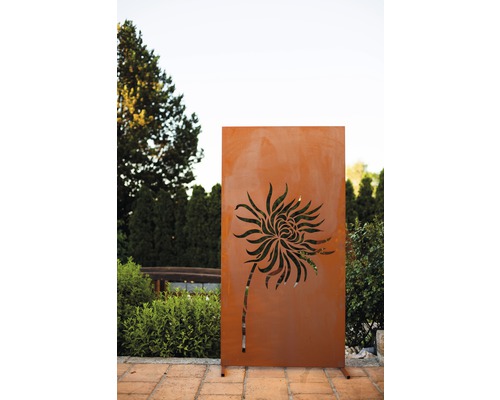Privacyscherm paardenbloem 95 x 185 cm, roest