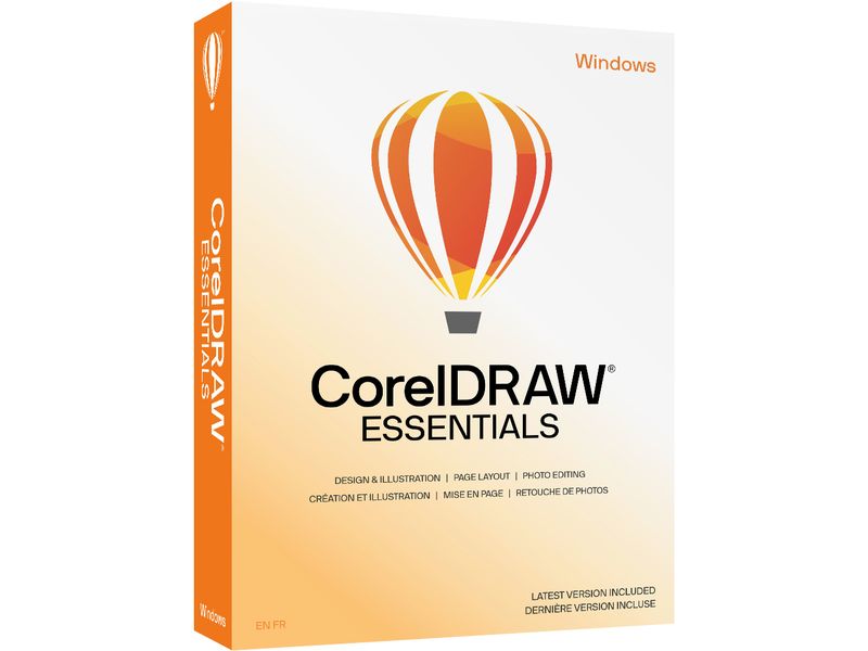 Corel CorelDRAW Essentials 2024 Box, Voll., Win, EN/DE Einfach zu erlernende Grafiksoftware für den Hobbybereich