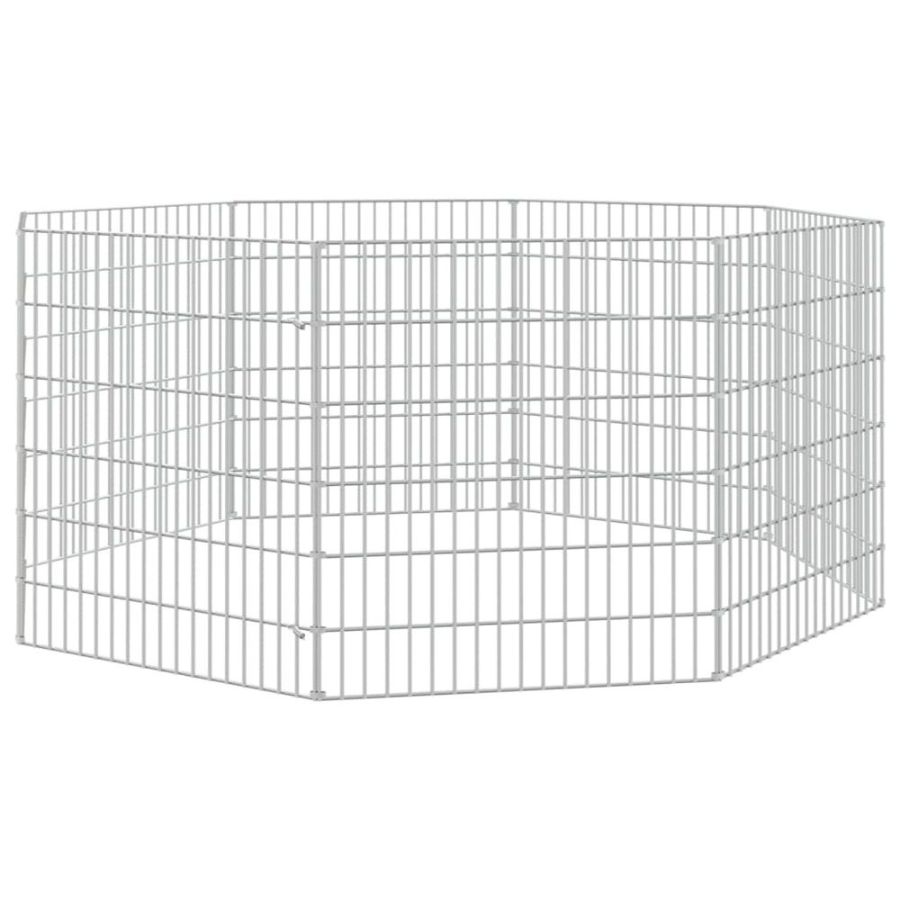Cage à lapin 8 panneaux 54x60 cm fer galvanisé