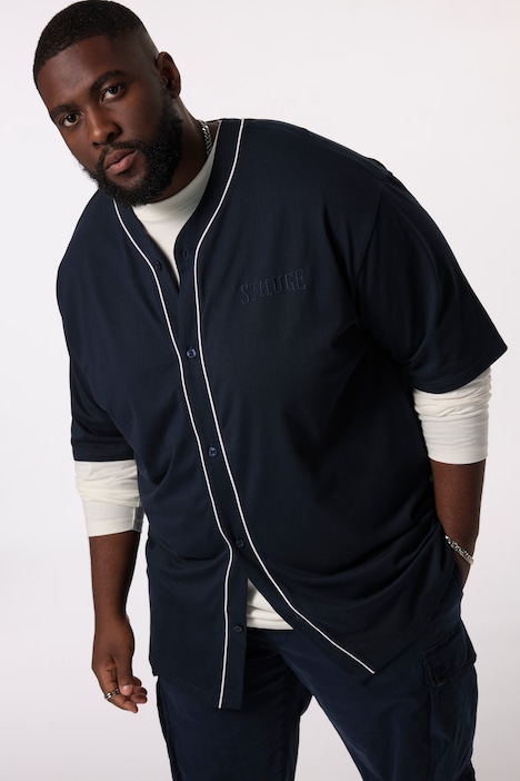 STHUGE T-Shirt, Halbarm, oversized, Baseball-Look, bis 8 XL