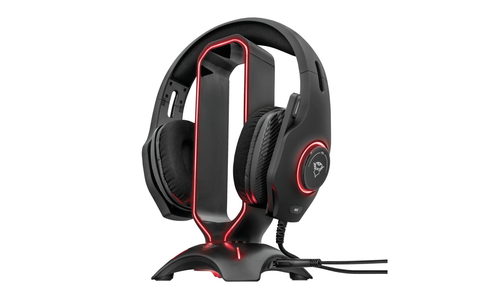 Kopfhörerständer GXT 265 Cintar RGB SchwarzGaming-Headset Ständer mit RGB-Beleuchtung