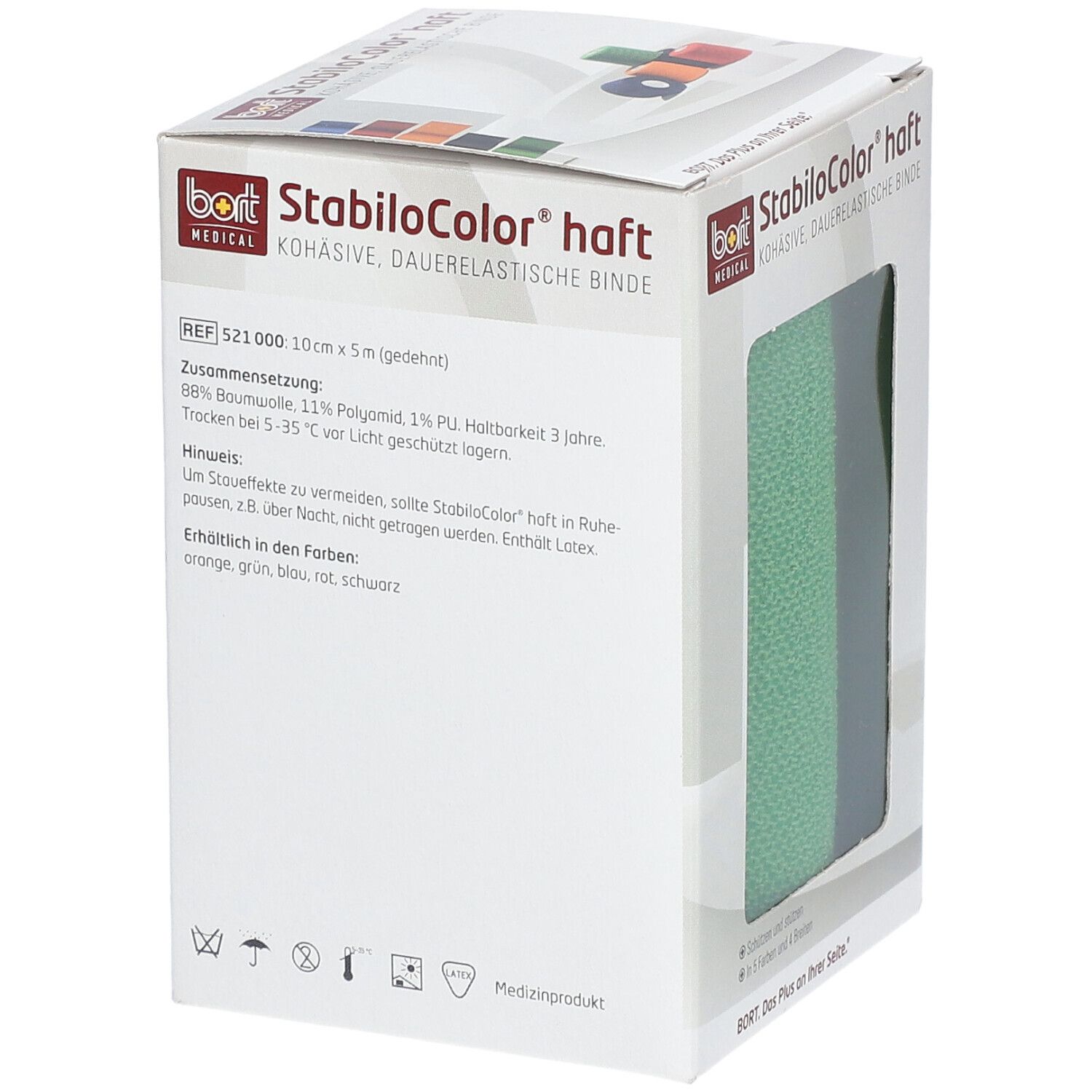 BORT StabiloColor® haft Binde 10 cm grün