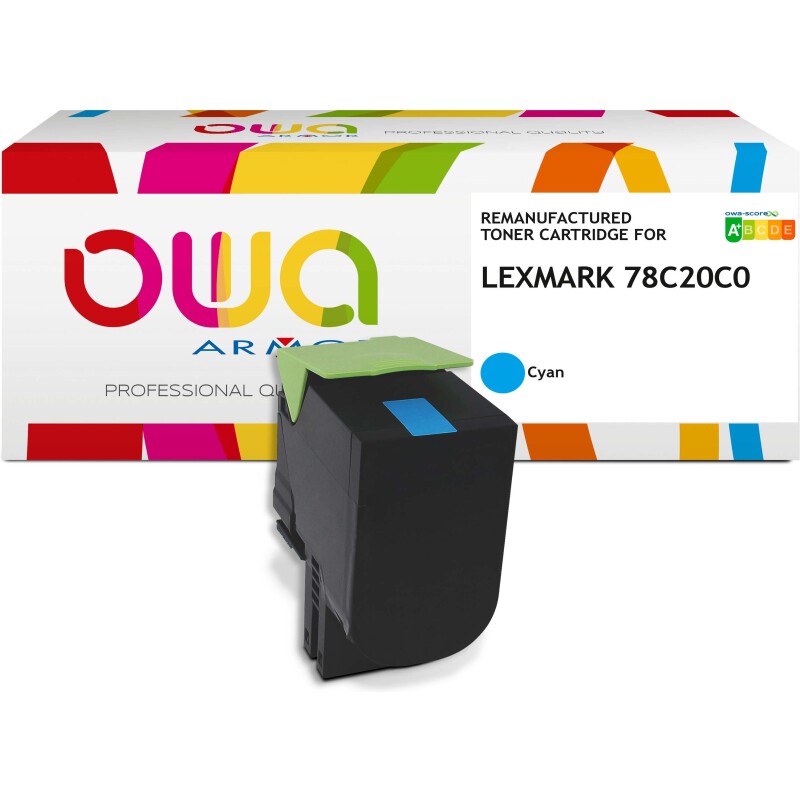 Toner remanufacturé OWA - standard - pour LEXMARK 78C20C0