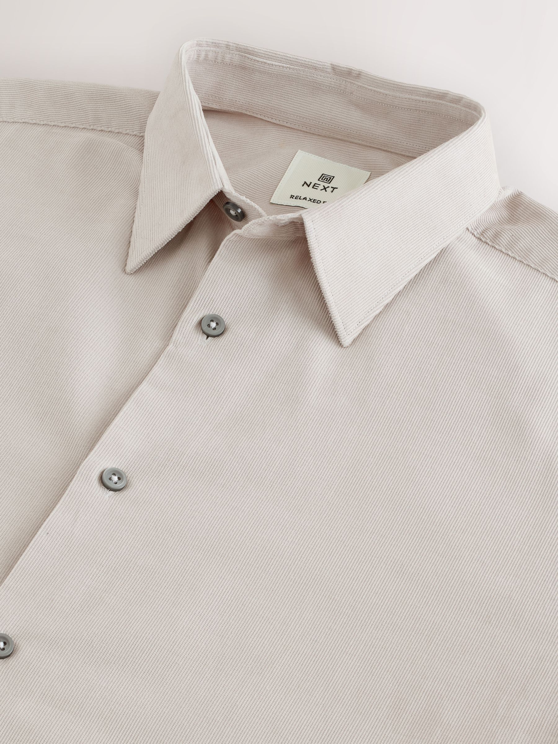 Naturel bruin - Corduroy overhemd met lange mouwen