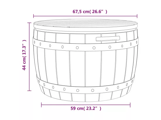 Boîte de rangement de jardin 3 en 1 noir polypropylène