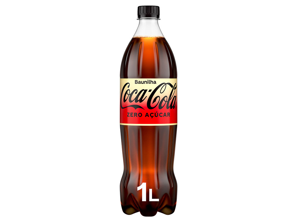 REFRIGERANTE C/ GÁS COCA-COLA ZERO BAUNILHA 1L