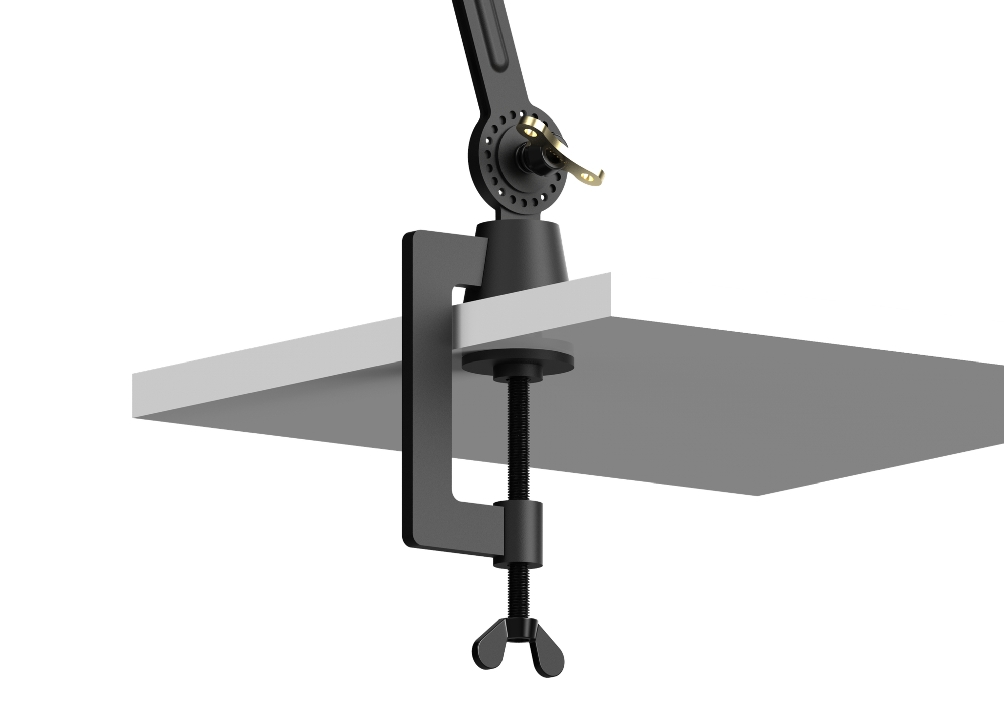 Bureaulamp Bolt met klem 2 armen smokey black