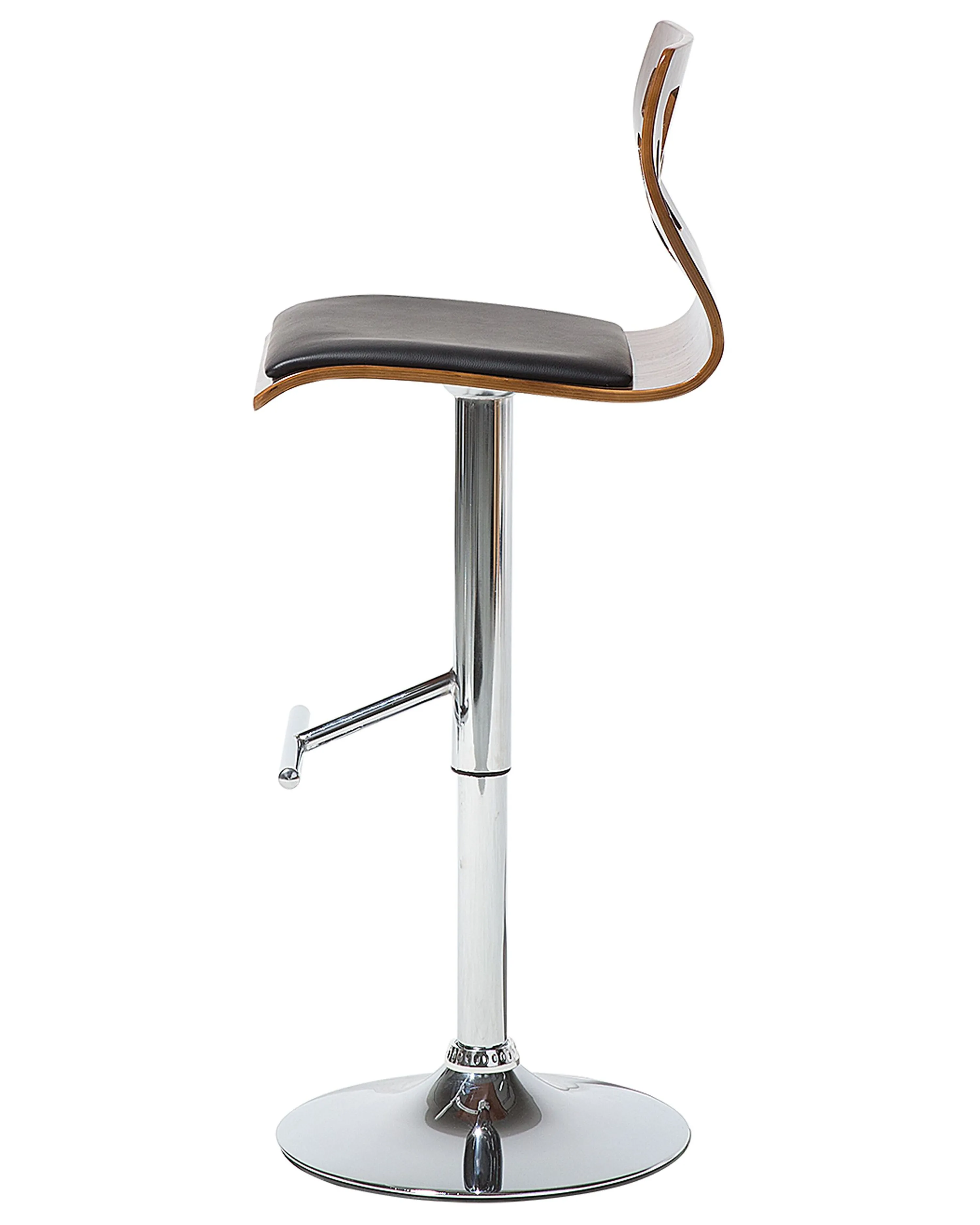 Set van 2 barstoelen PETERSBURG Kunstleer draaibaar Zwart/zilver