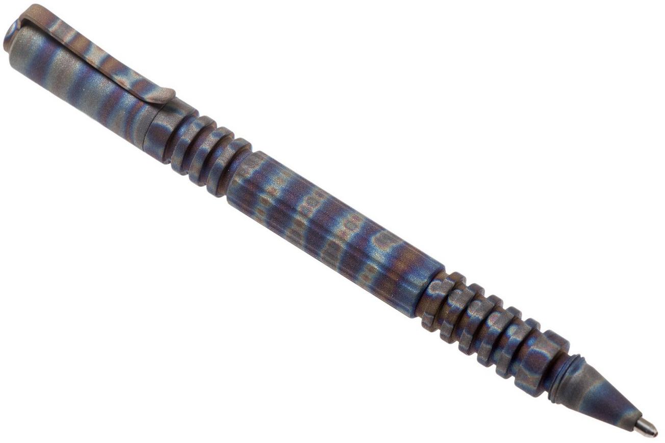 Rick Hinderer Investigator Pen Titanium Flamed, tactische pen