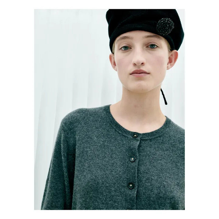 The Garment Cardigan Piemonte Crop Cachemire | Gris anthracite