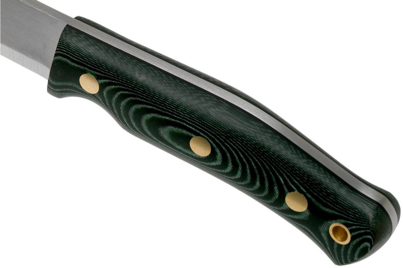 Casström No. 10 Swedish Forest Knife Green Micarta, 14C28N Scandi Grind 13127 met firesteel