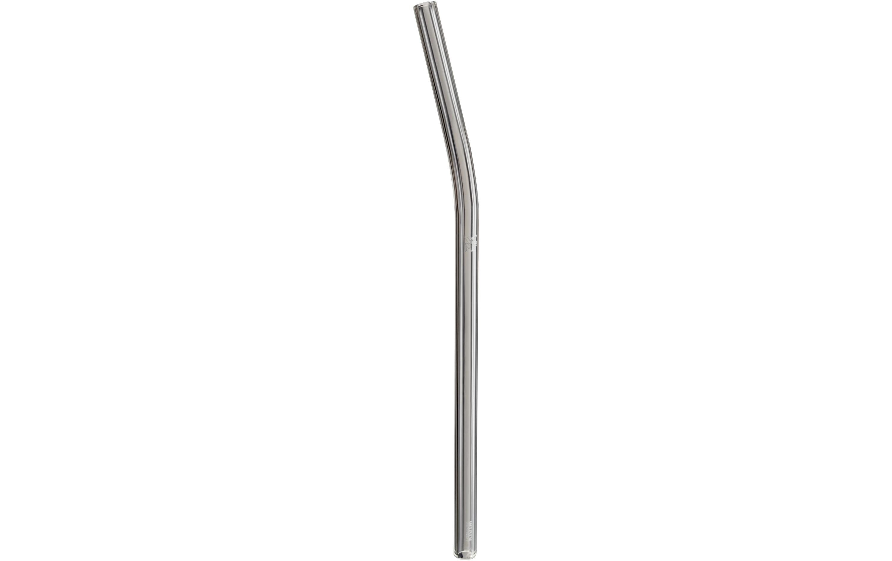 Strohhalm Baric 22 cm gebogen, 6 Stück, TransparentTrinkhalme aus Glas mit Reinigungsbürste