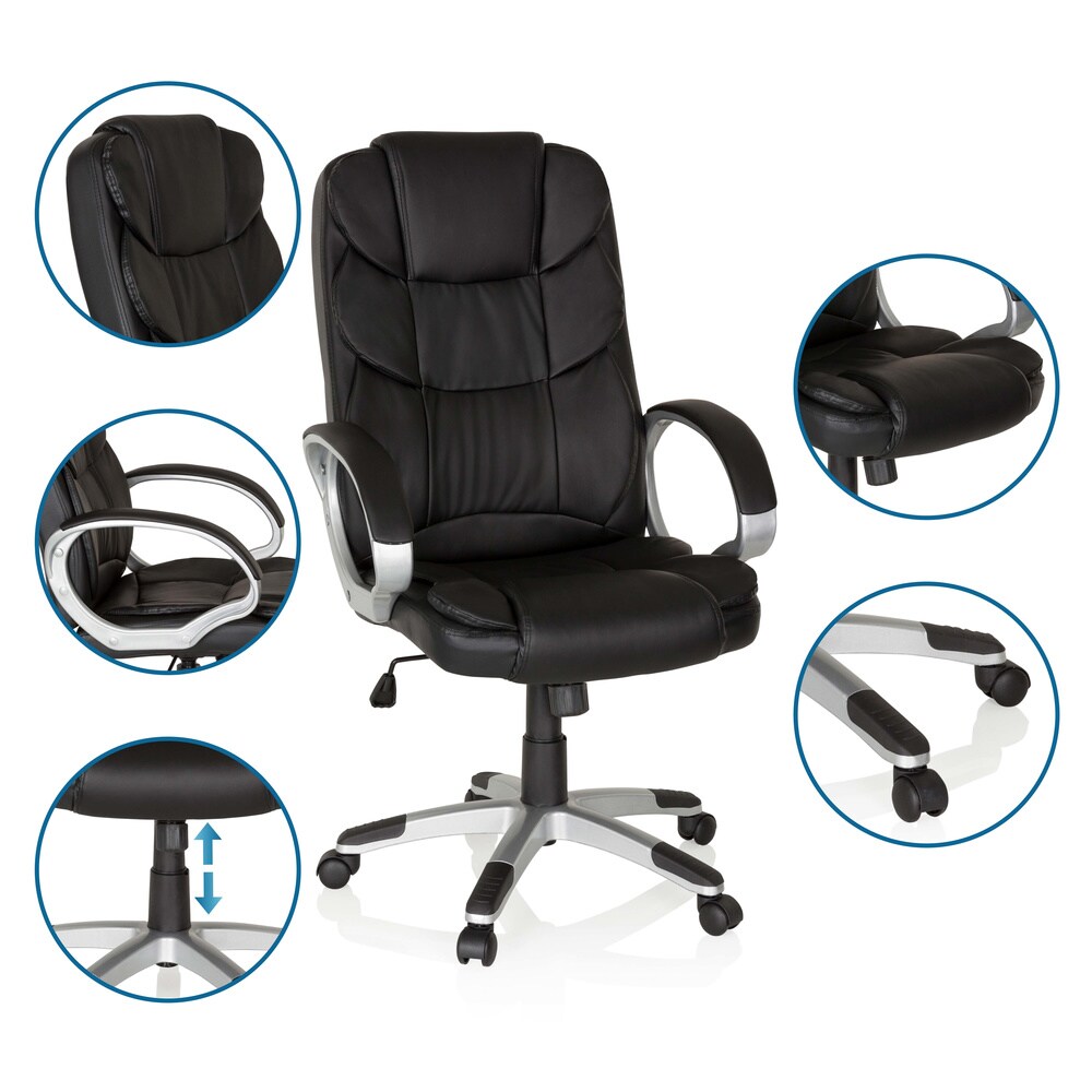 Home Office Chefsessel RELAX BY155 Kunstleder mit Armlehnen MyBuero