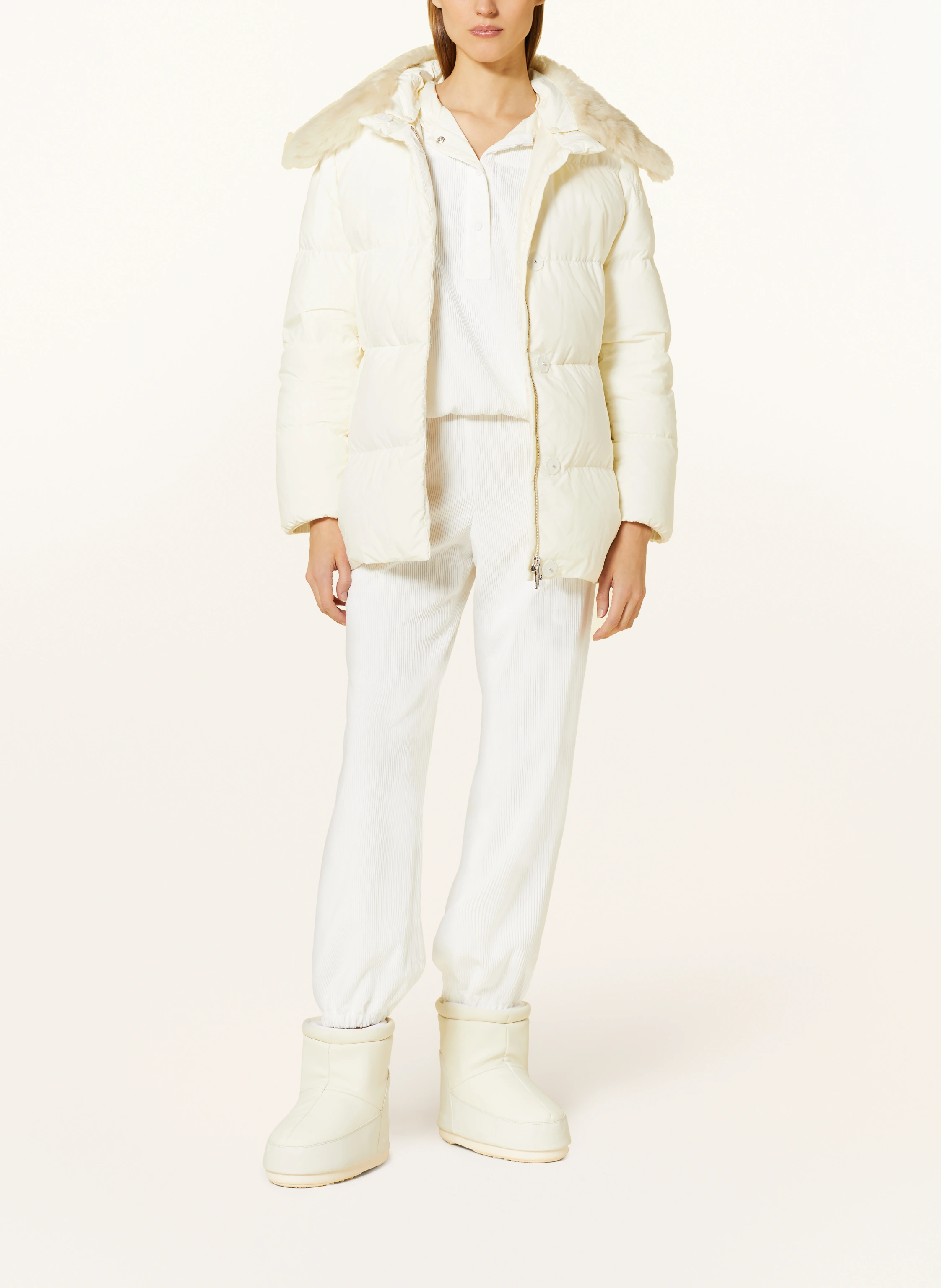 MONCLER Daunenjacke MACAREUX mit Kunstfell