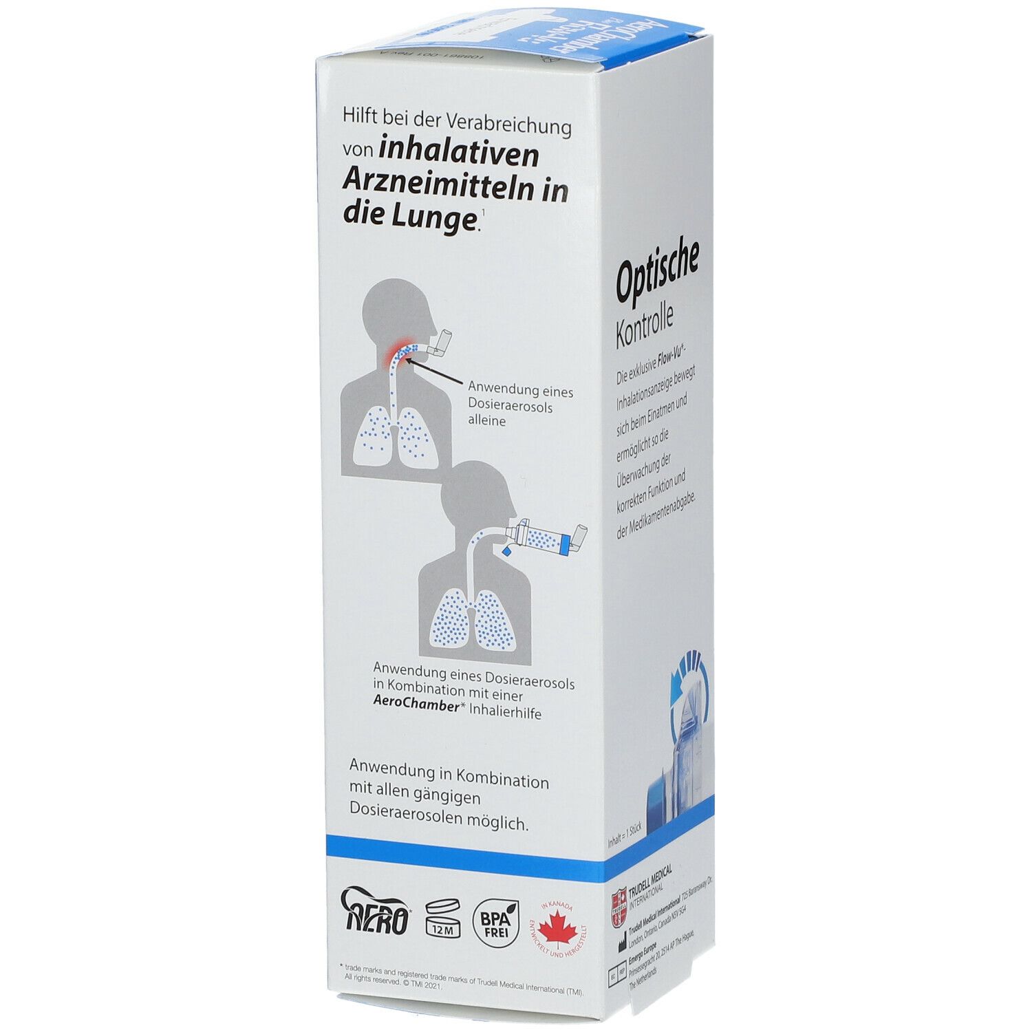 AeroChamber mit Mundstück für Erwachsene und Kinder (ab 5 J.)