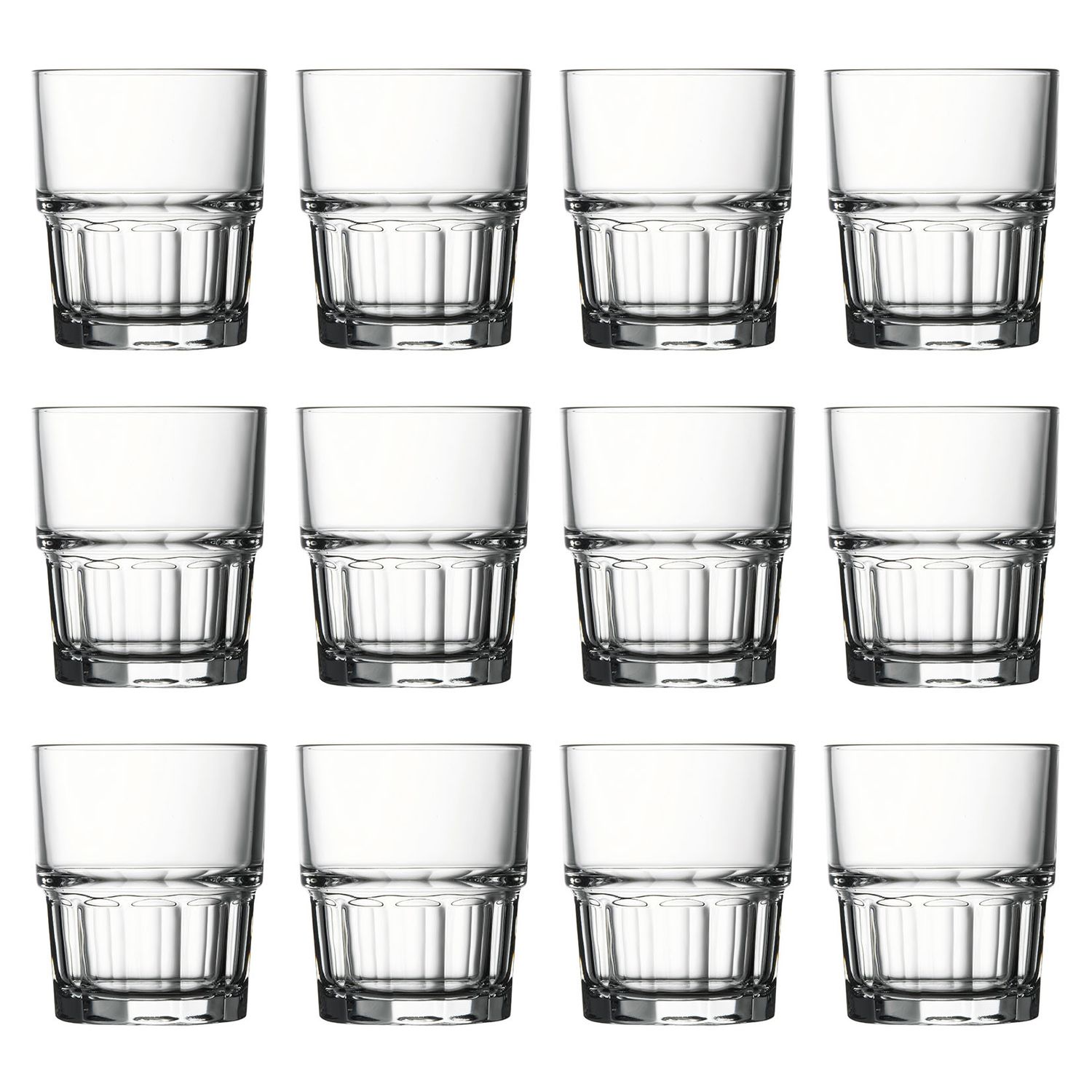 Wassergläser, Trinkgläser, Saftgläser (12 Stück, 200ml) - Next, Robust & Elegant