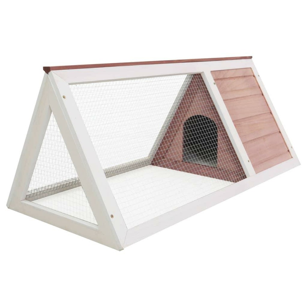 Clapier bois de sapin 98 cm petits animaux marron