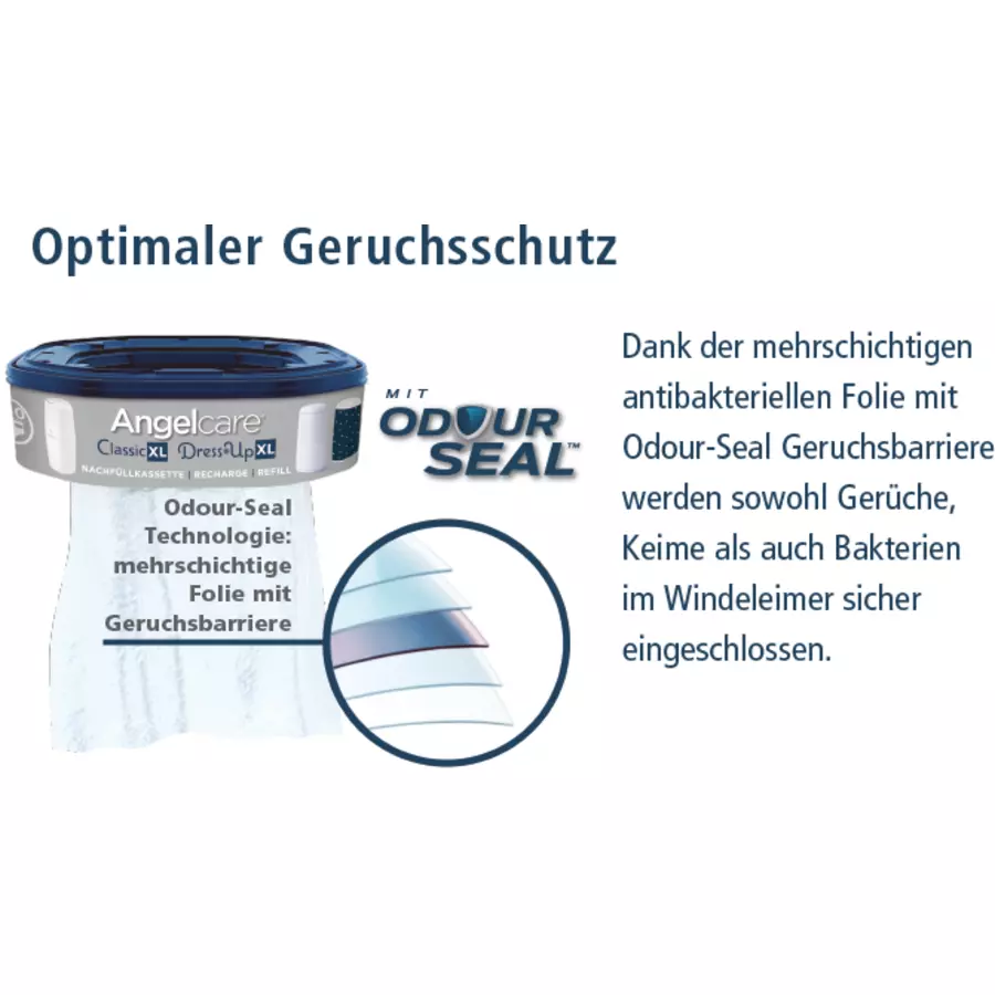 Angelcare® Windeleimer Dress Up XL + 7 Nachfüllkassetten