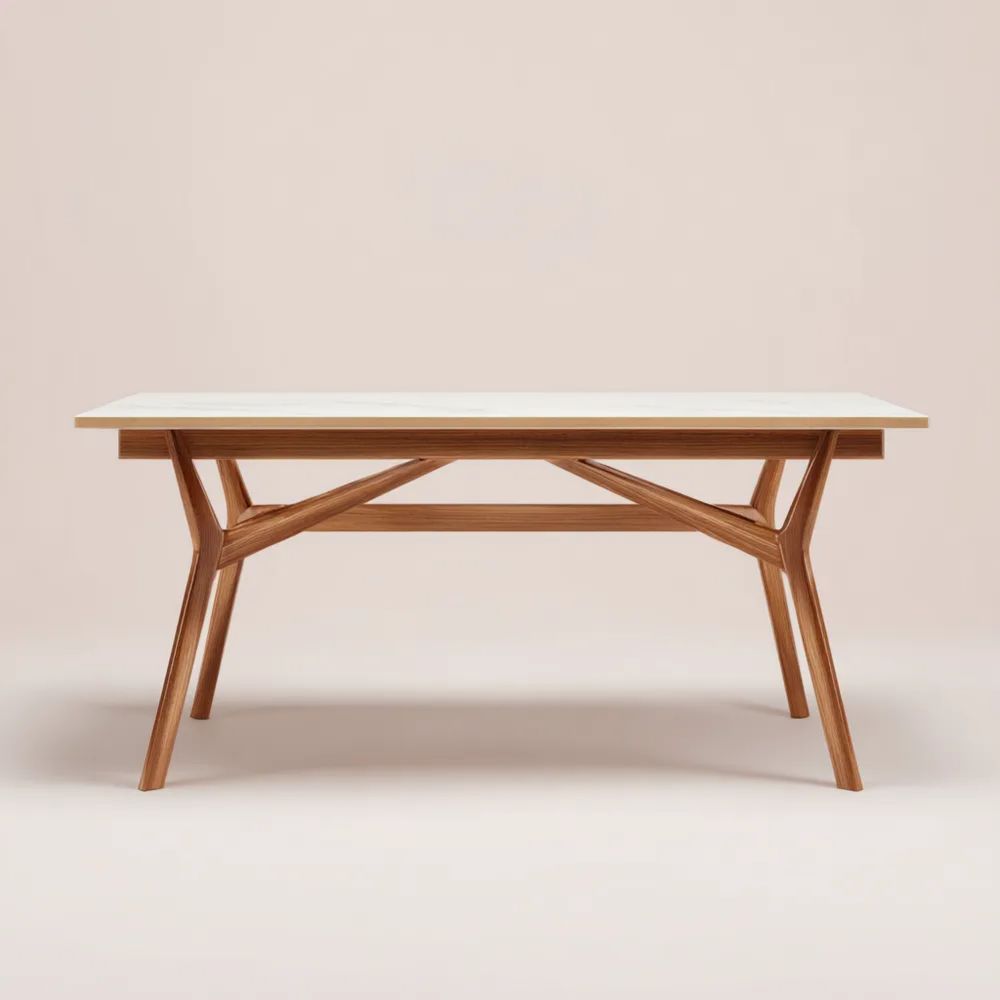 Esstisch Holz 180x90x75 cm – Weiß – Skandinavisches Design