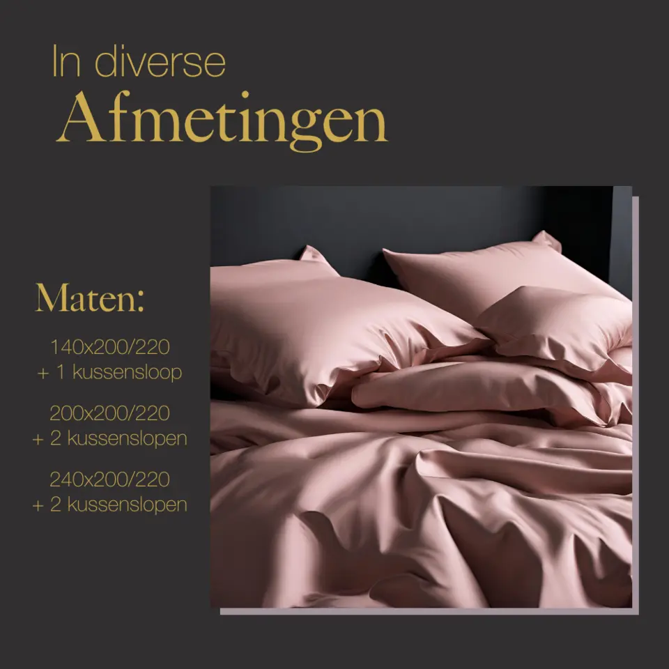 Ten Cate Premium Katoensatijnen Dekbedovertrek 240x200/220 - Blush