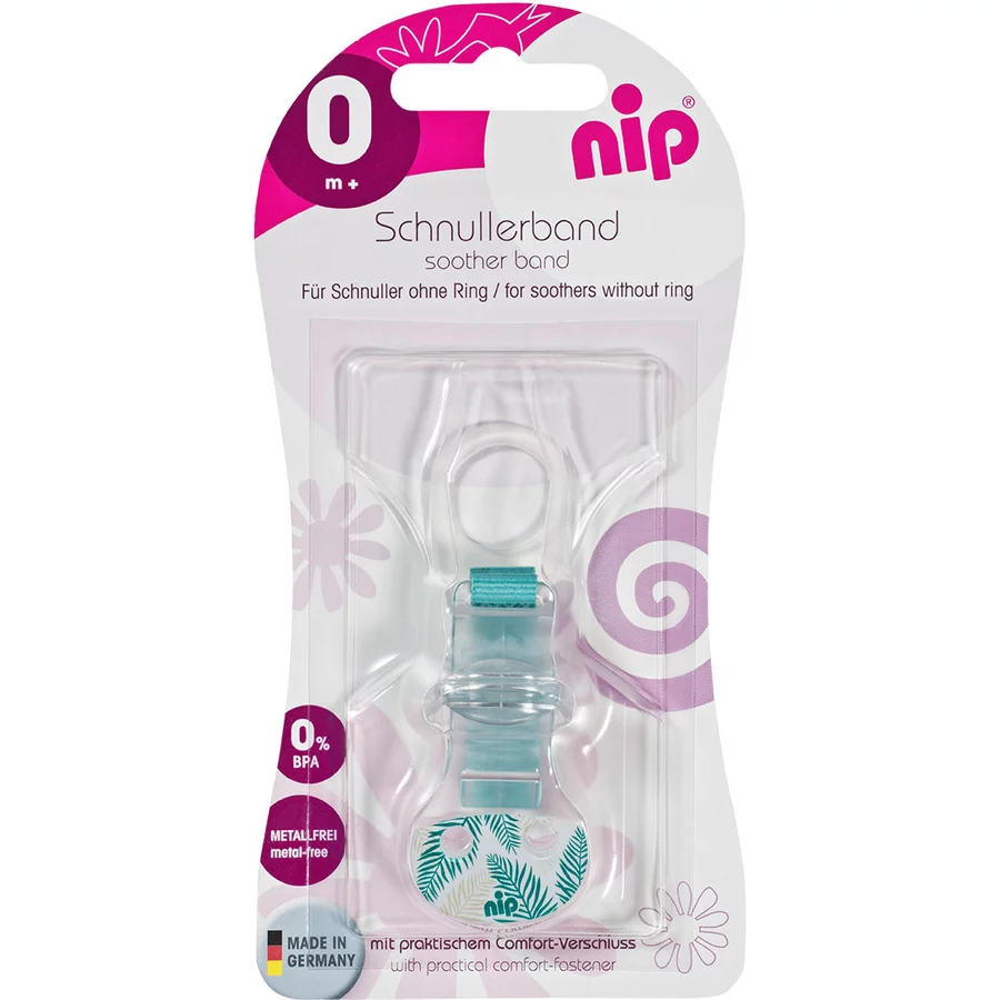 nip® Schnullerband mit Ring, Blätter