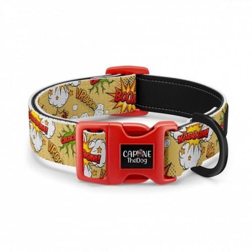 Coleira ajustável para cães CaponeTheDog com estampa de quadrinhos