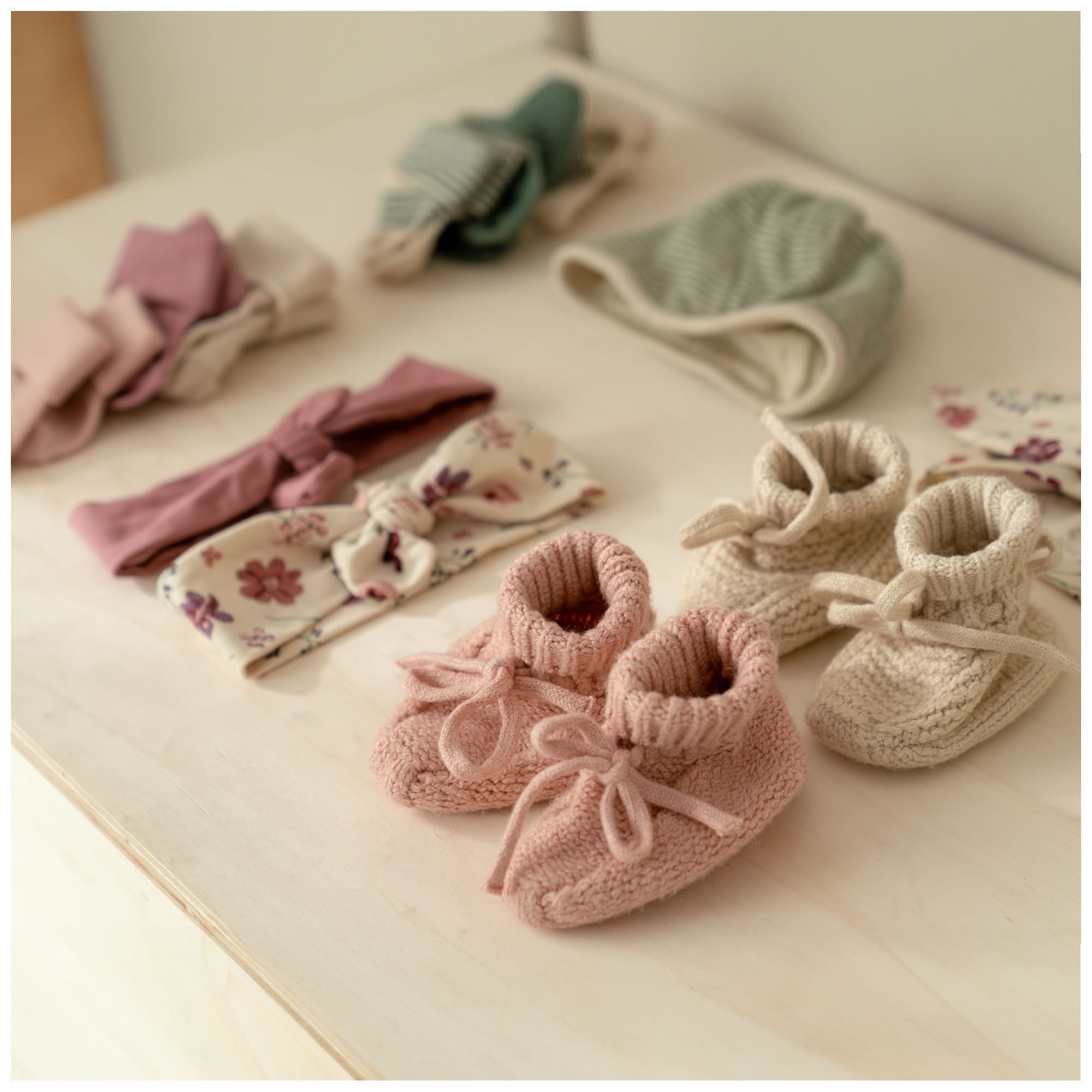 Prénatal newborn slofjes  roze