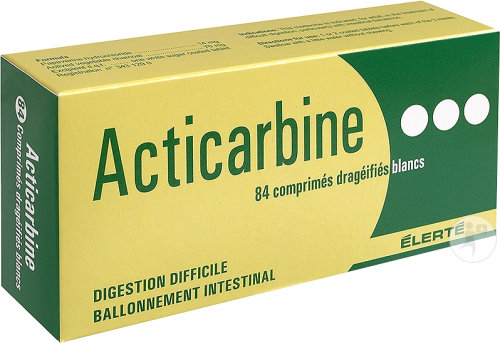 Élerté Acticarbine Charbon Activé/Papavérine 84 Comprimés Enrobés