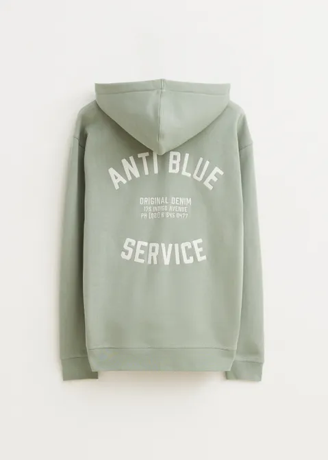 Sweater met print service groen (GRN.L)