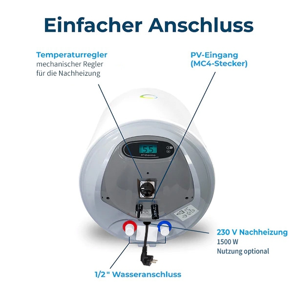 Fothermo 80 L photovoltaischer Hybridboiler