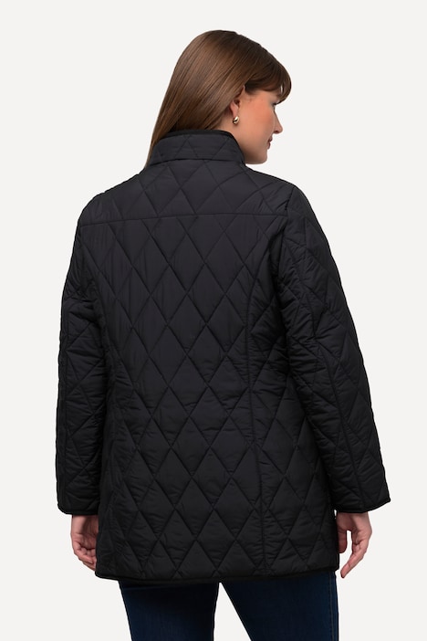 Steppjacke, wasserabweisend, Fasanen-Futter, Stehkragen