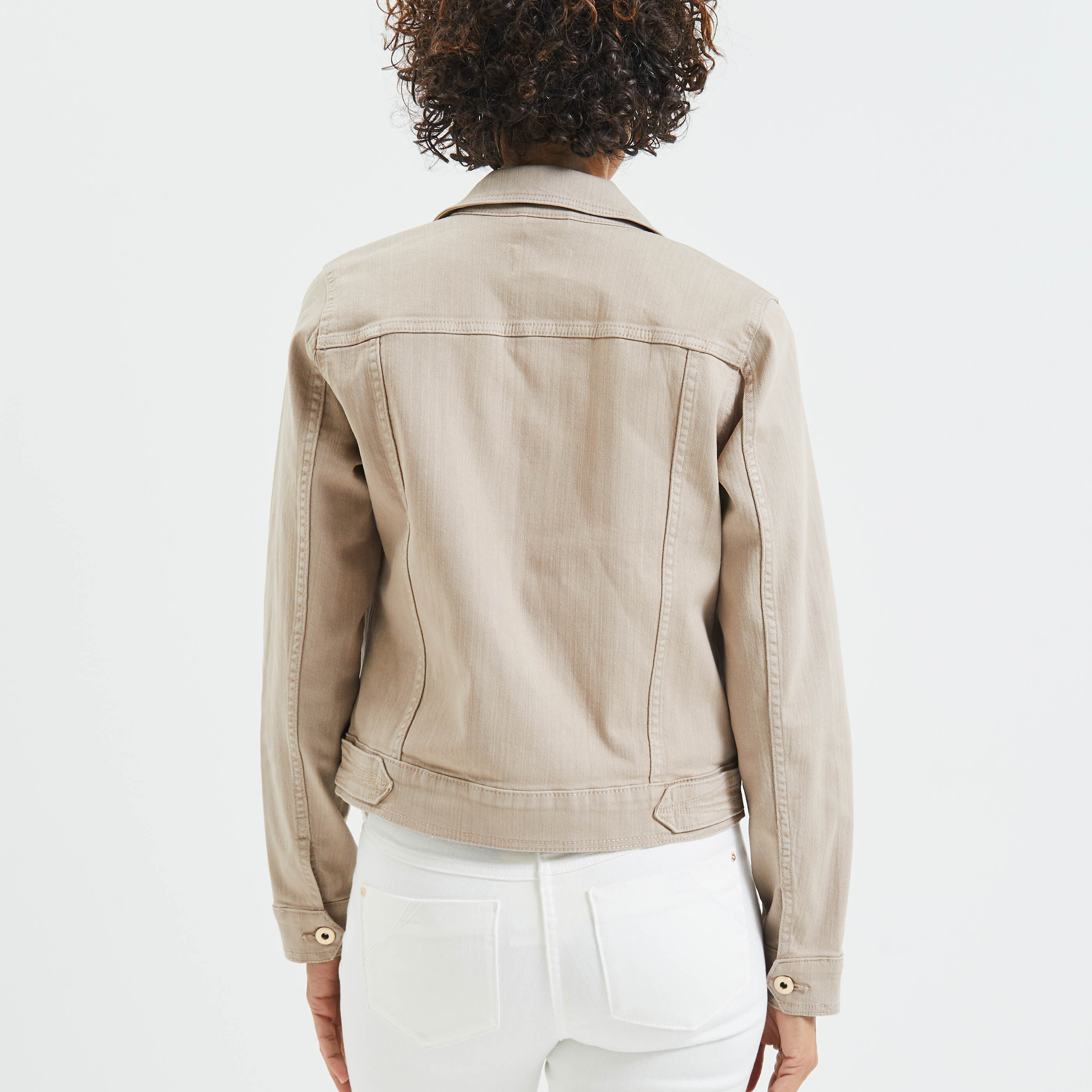 Veste en jean femme - BEIGE