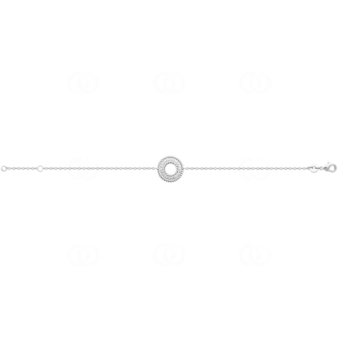 Armband 925 Silber rhodiniert mit Zirkonia 18cm