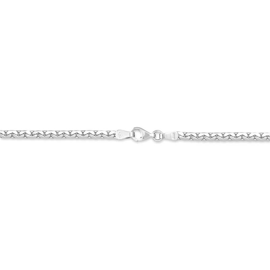 Collier Sujitha Maille Haricot Or Blanc