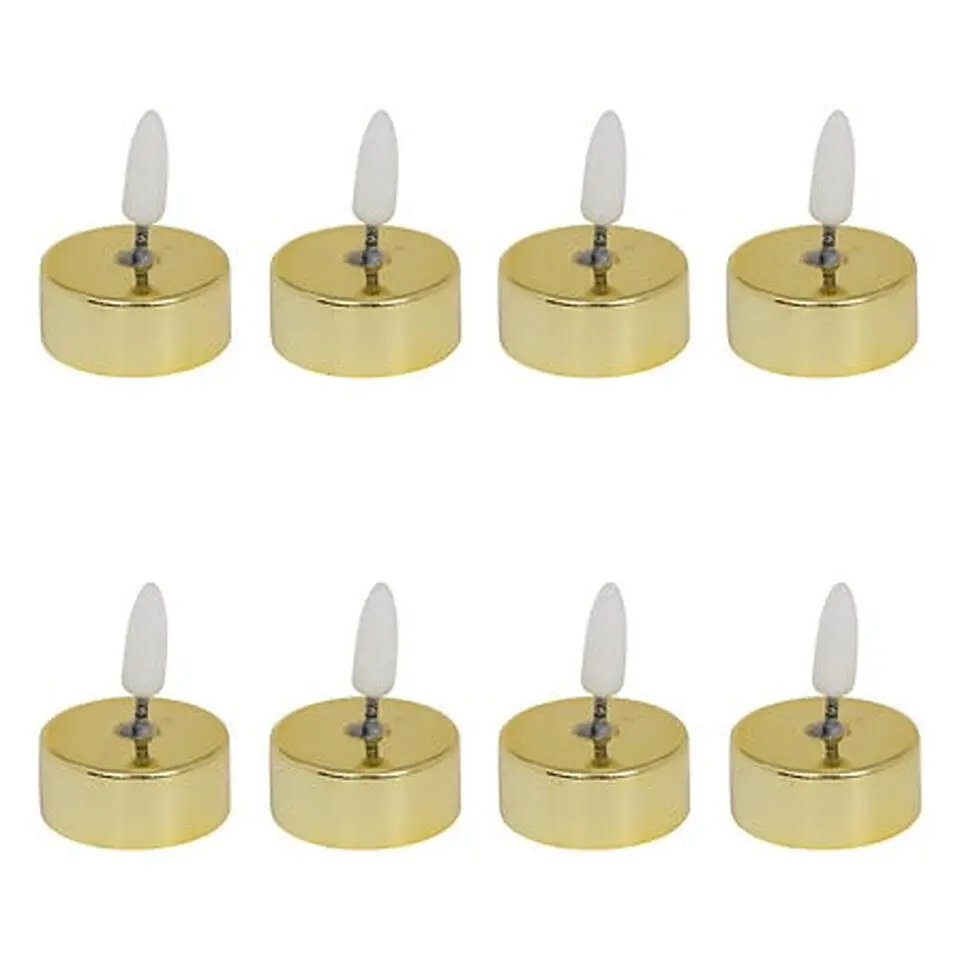 Feeric Lights & Christmas LED waxinelichtjes - 8x - goud glans
