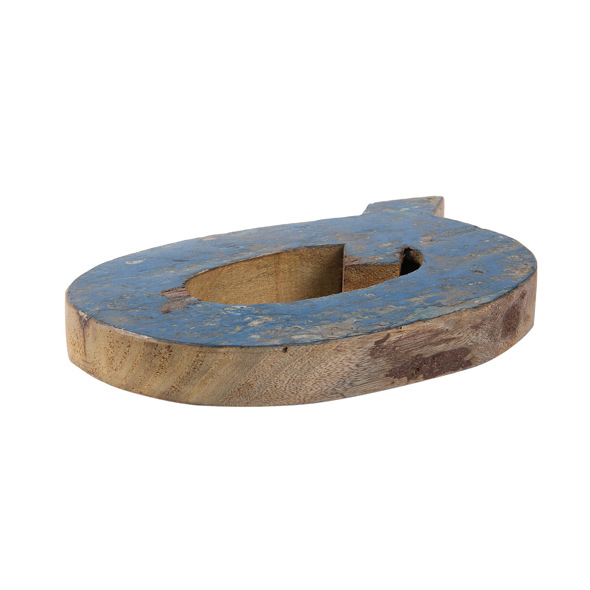 Holzbuchstabe 'Q', mehrfarbig, T 2,5 cm, B 13 cm, H 19 cm von fischer's lagerhaus