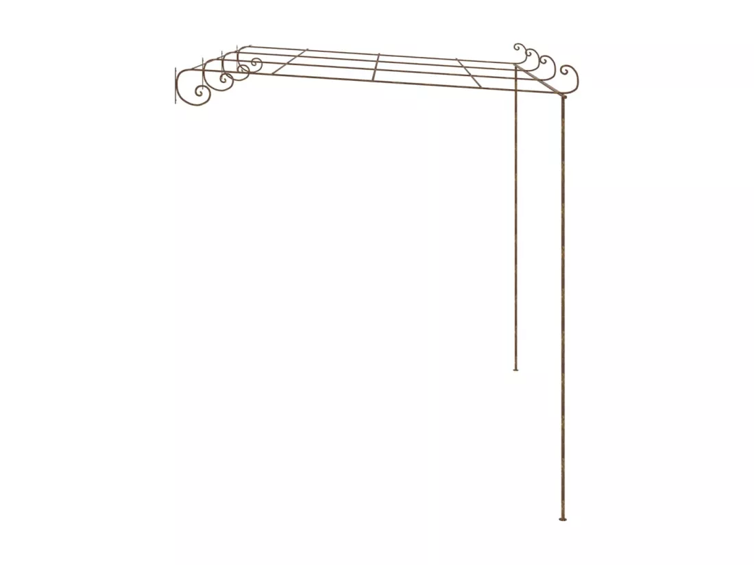 Pergola de jardin Marron antique 4x3x2,5 m Fer