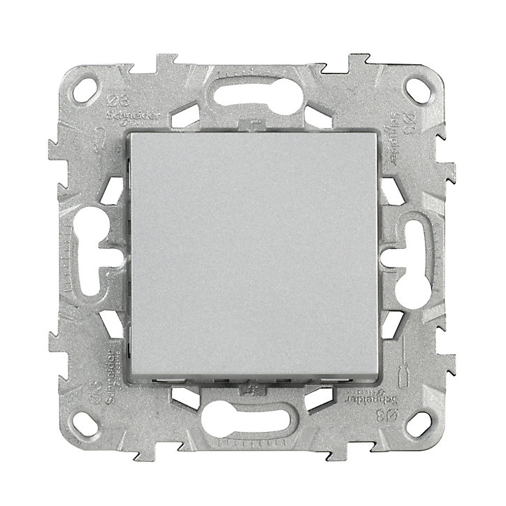Mécanisme interrupteurs va-et-vient Schneider Electric Unica Déco aluminium