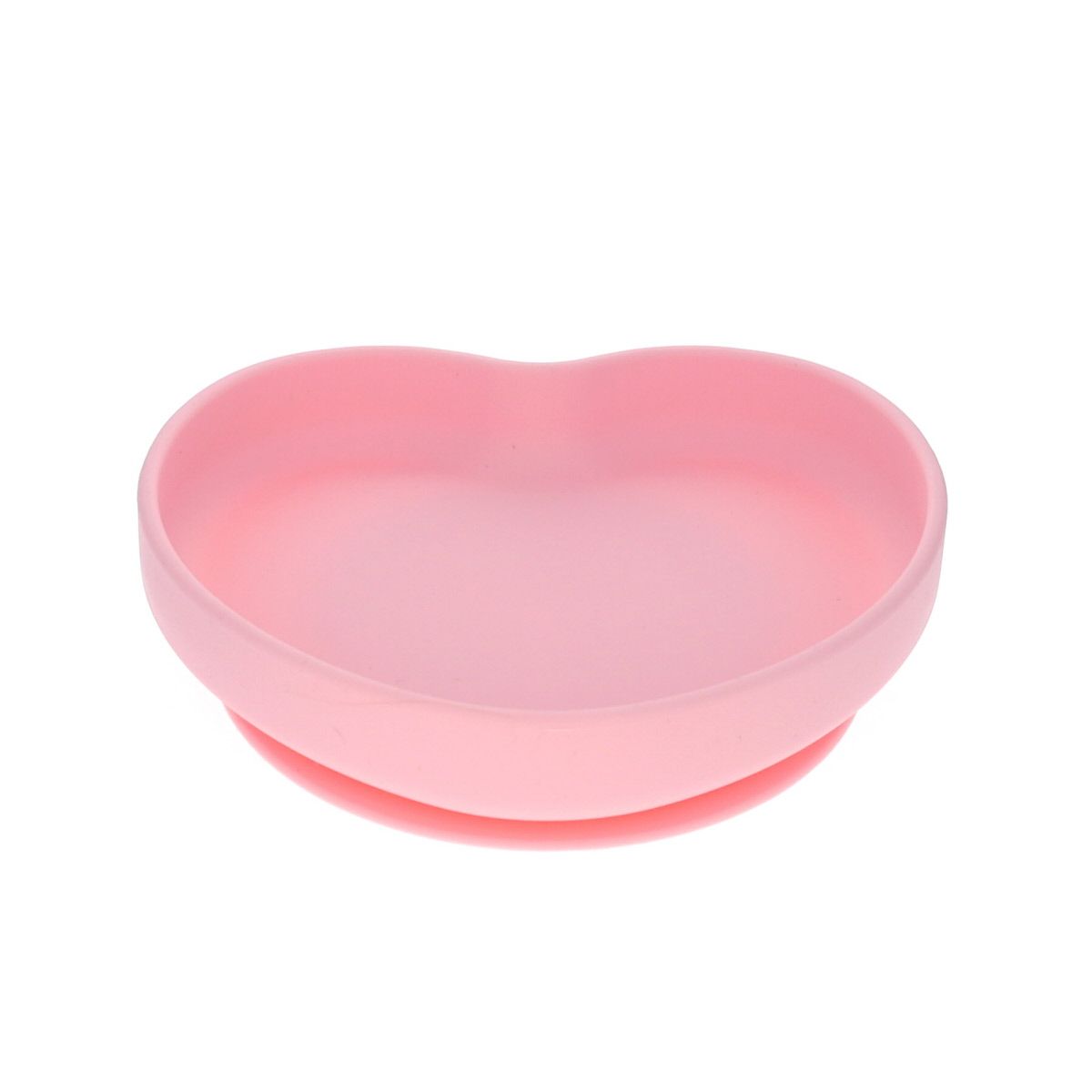 Assiette cœur silicone rose bonbon Pause goûter