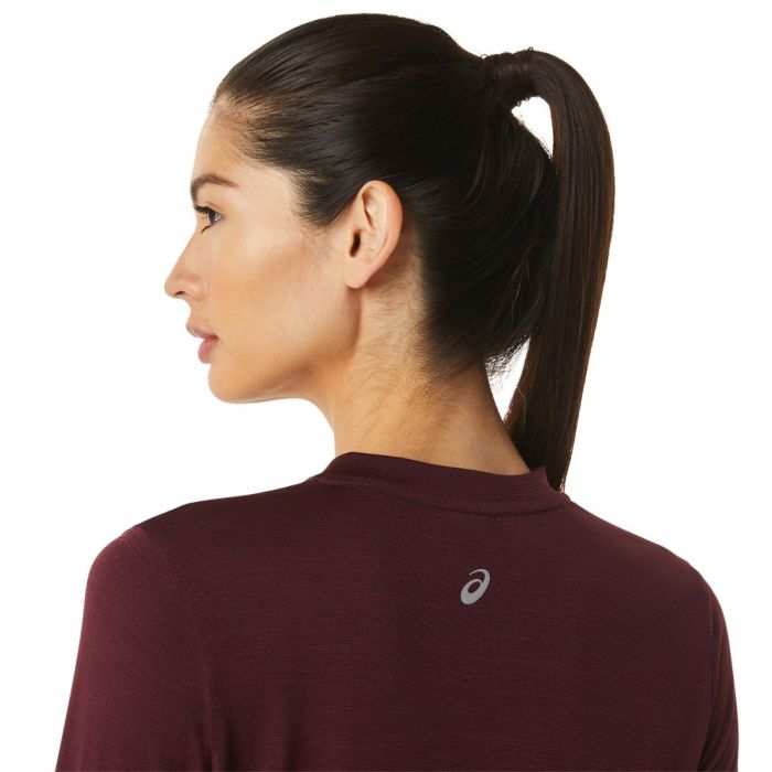 Asics Dame Mellemlag Mock Neck Run LS Top Rød