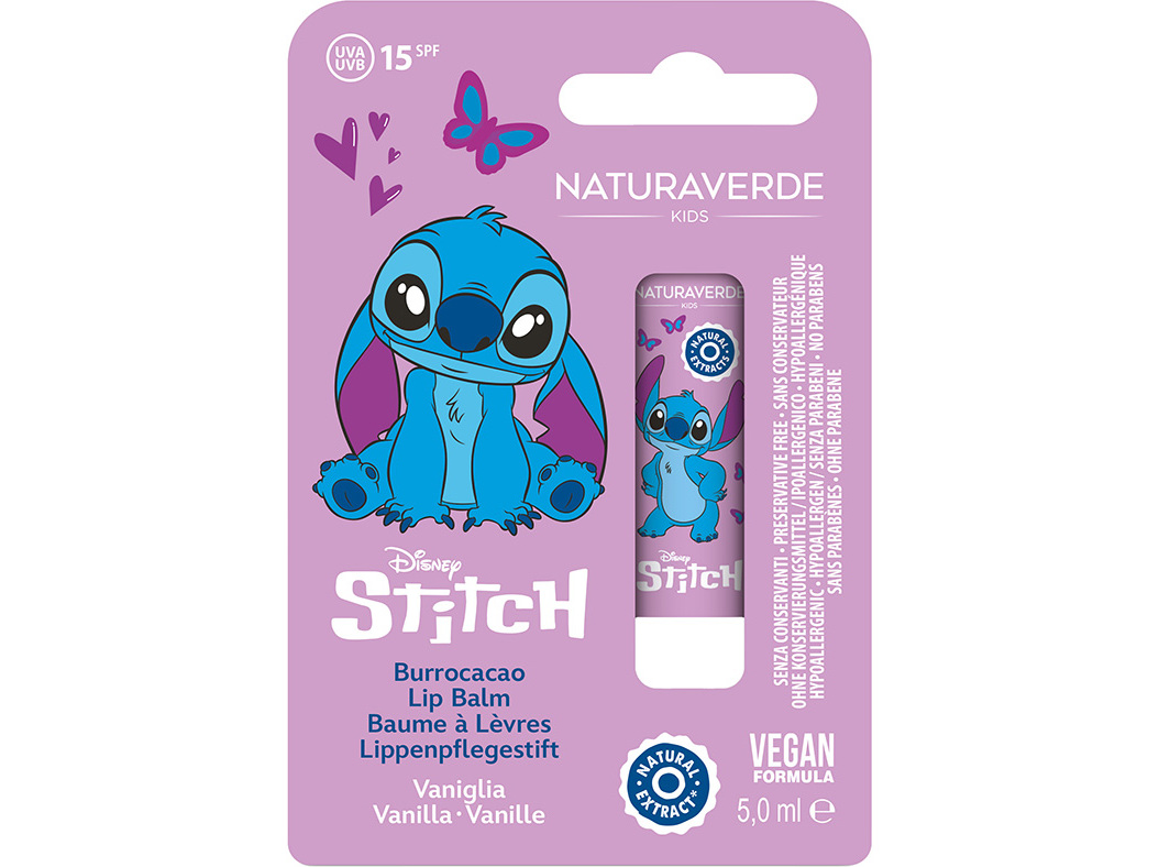 STICK LABIAL NATURAVERDE STITCH BAUNILHA 45GR
