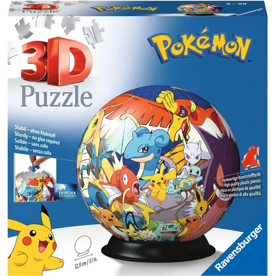 Ravensburger - Pokémon 3D Puzzle-Ball 72p