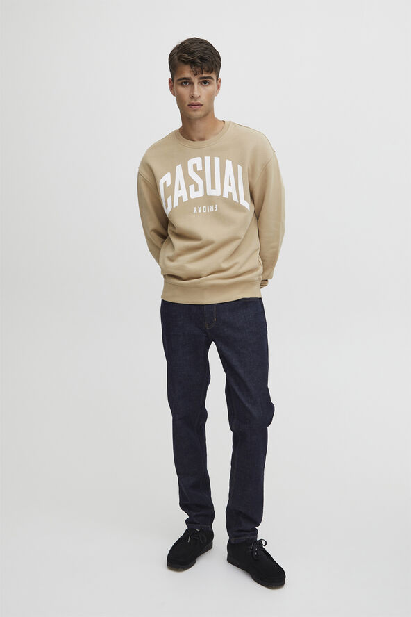 Casual Friday CFSAGE sweatshirt with large chest Silver mink