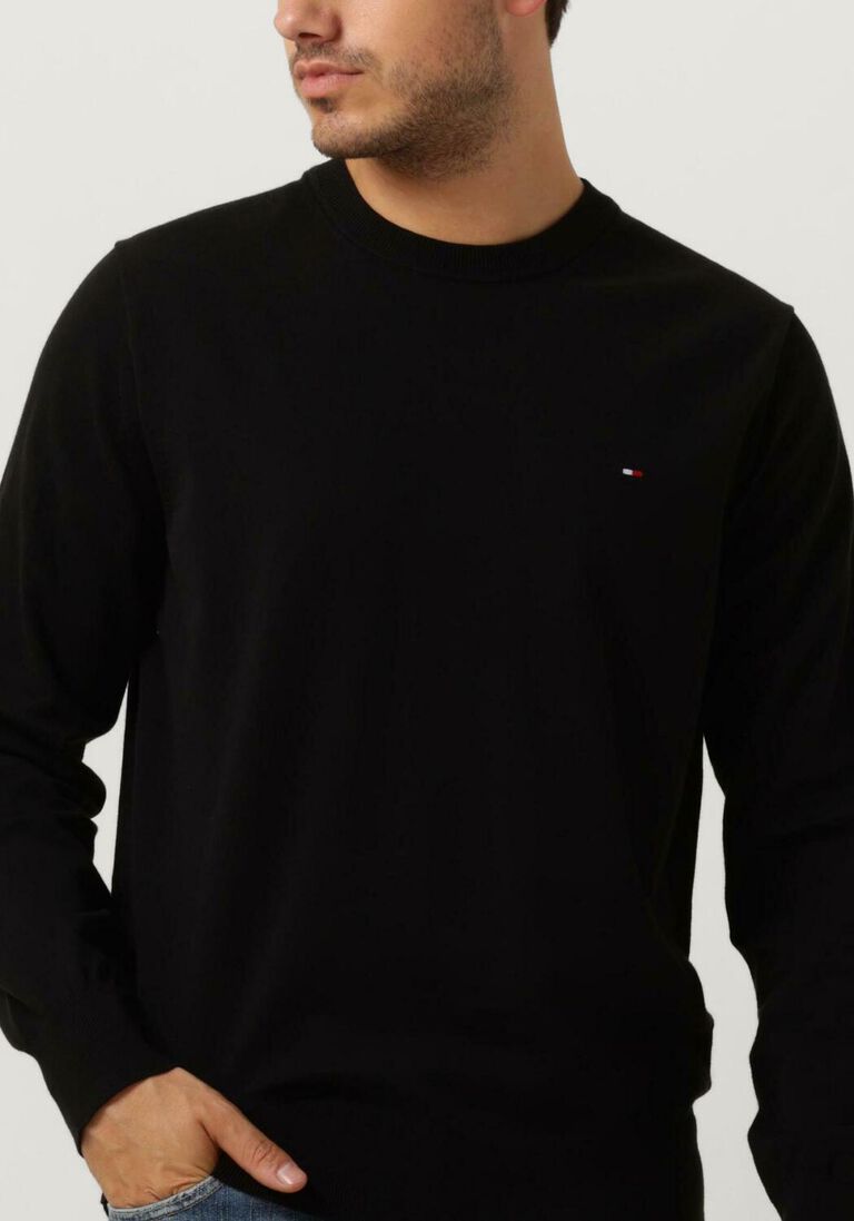 TOMMY HILFIGER zwarte tommy hilfiger trui 1985 crew neck sweater